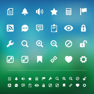 Retina arabirimi Icon set