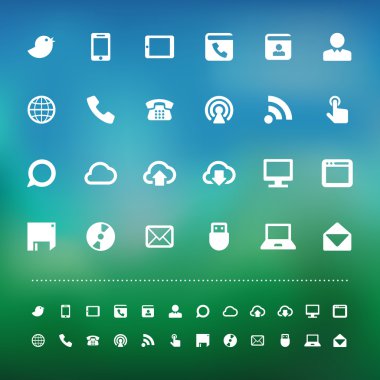 Retina iletişim Icon set