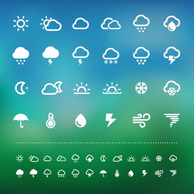 Retina weather simge seti