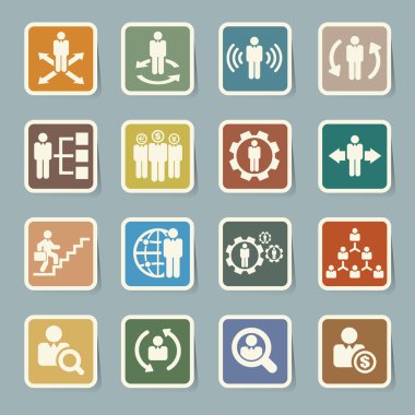 İşletme ve yönetim Icons set