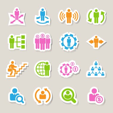 İşletme ve yönetim Icons set