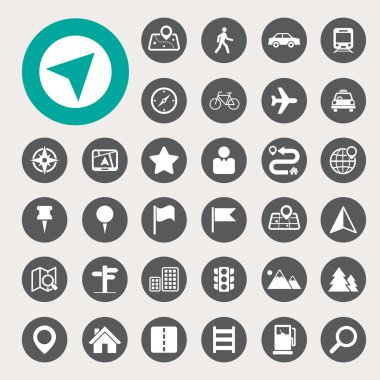 Map and Location Icons set 