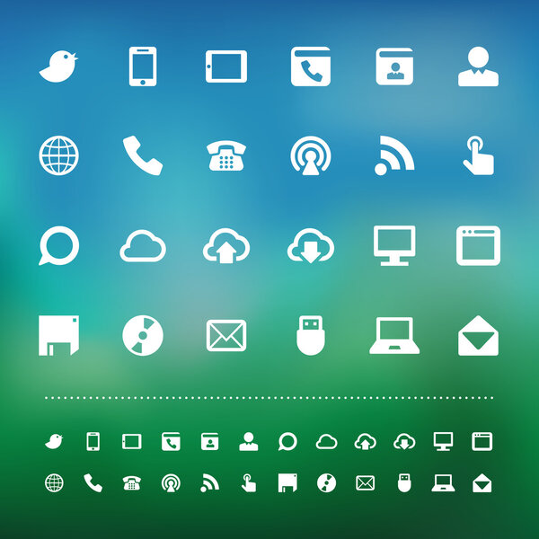 Набор значков связи сетчатки
