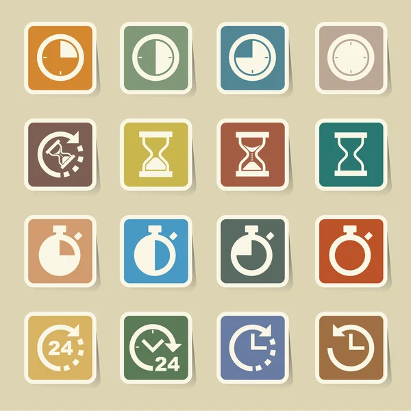 Clocks and time icons set — Stock Vector