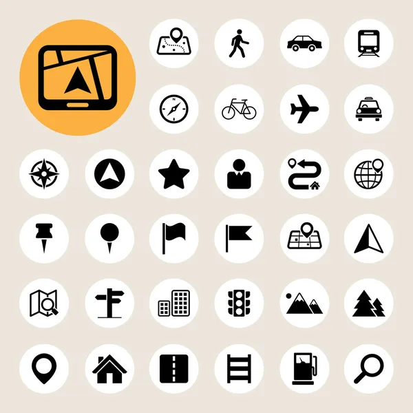 Map and Location Icons set — Stock Vector