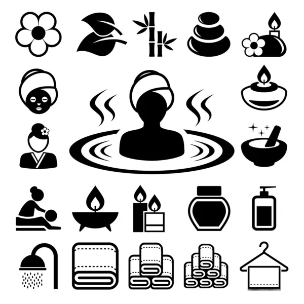 Spa Icons set — Stok Vektör