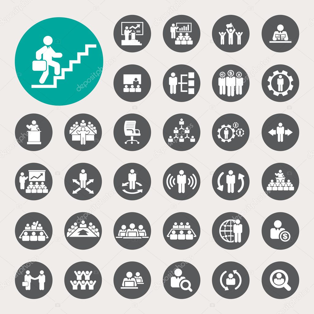 Business and Management Icons set