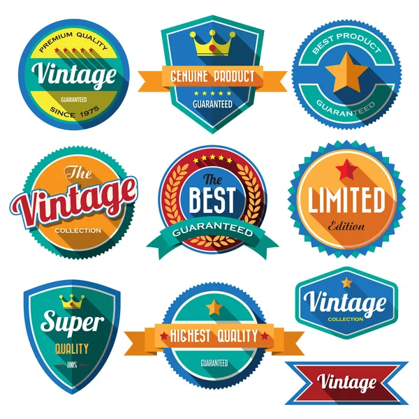 Badges en etiketten — Stockvector