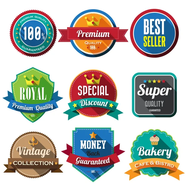 Badges and labels — Stock Vector