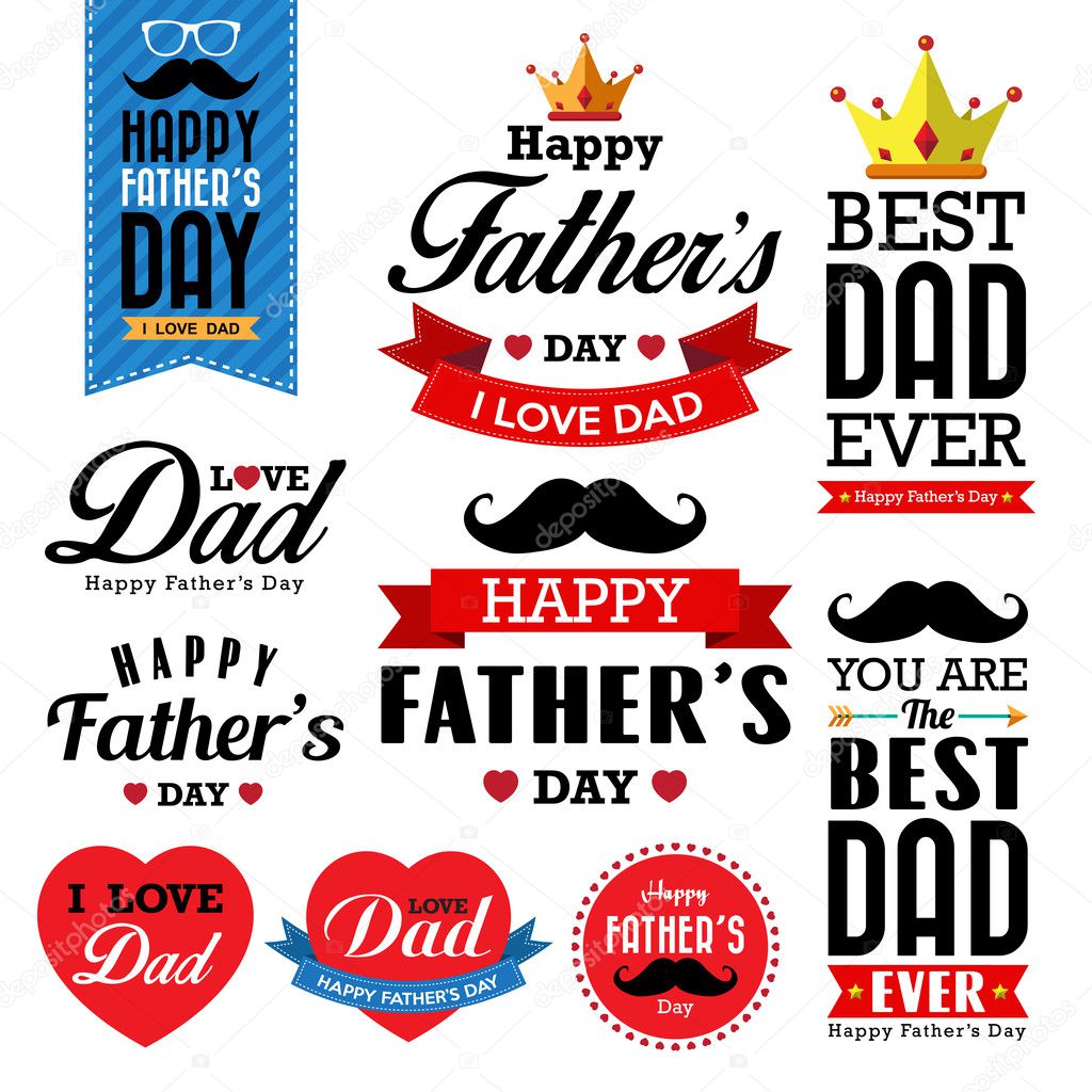 Happy fathers day  vintage retro type font.Illustrator eps10