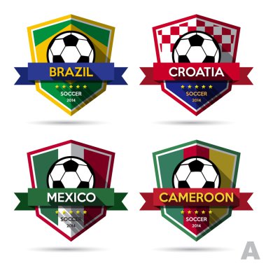 Futbol rozetleri kümesi