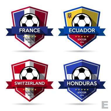 Futbol rozetleri kümesi
