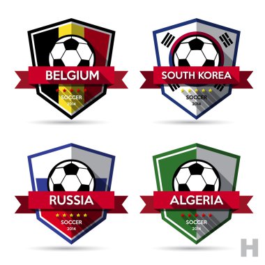 Futbol rozetleri kümesi