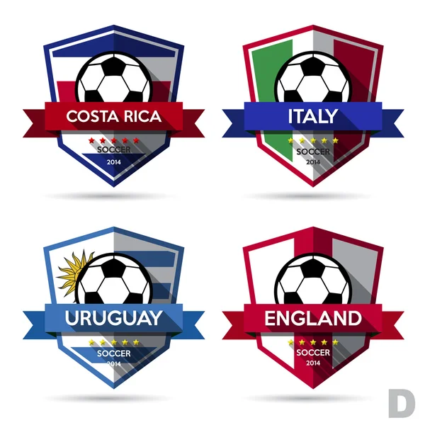 Ensemble de badges de football — Image vectorielle