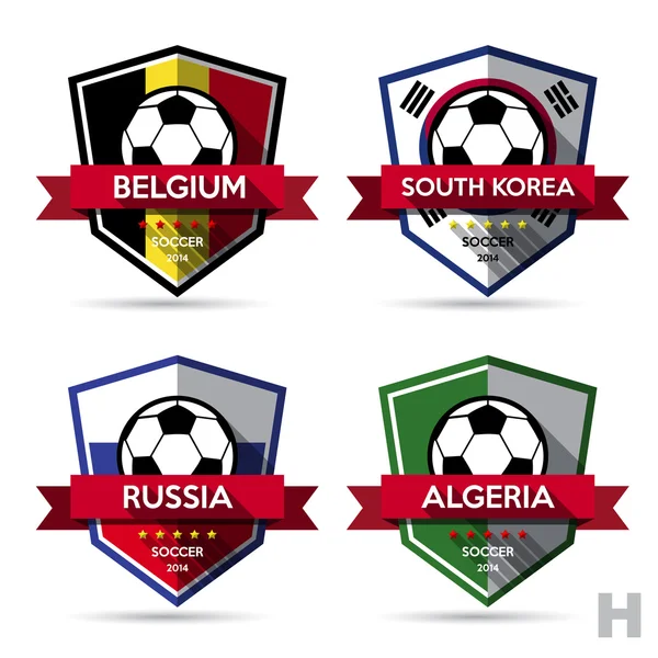 Set di badge da calcio — Vettoriale Stock