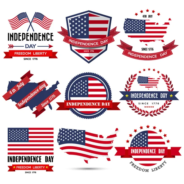 Independence day badges — Stock Vector