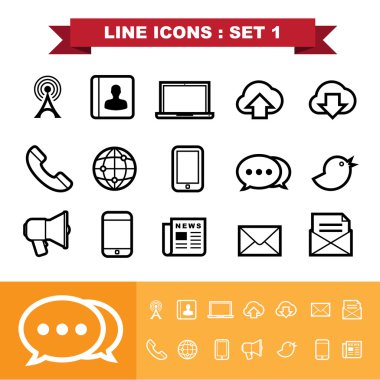 çizgi Icons set