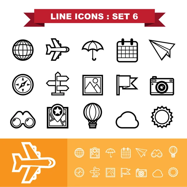 Line icons set — Stock Vector