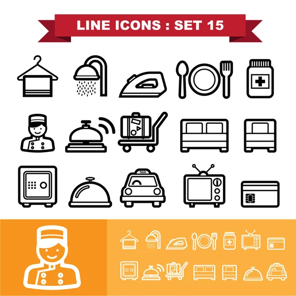 Çizgi Icons set — Stok Vektör