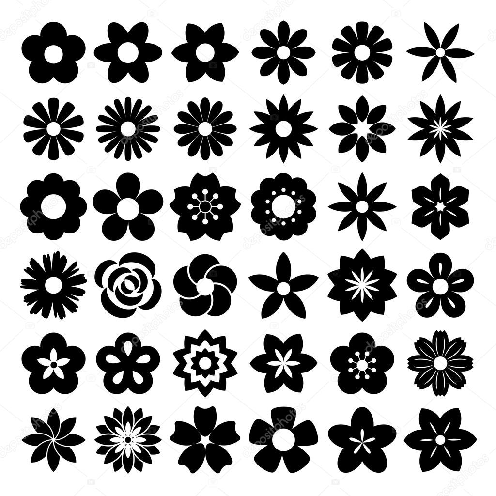 Set of Flower icons