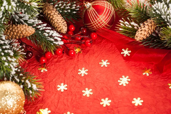 Decoraciones de Navidad en rojo — Foto de Stock