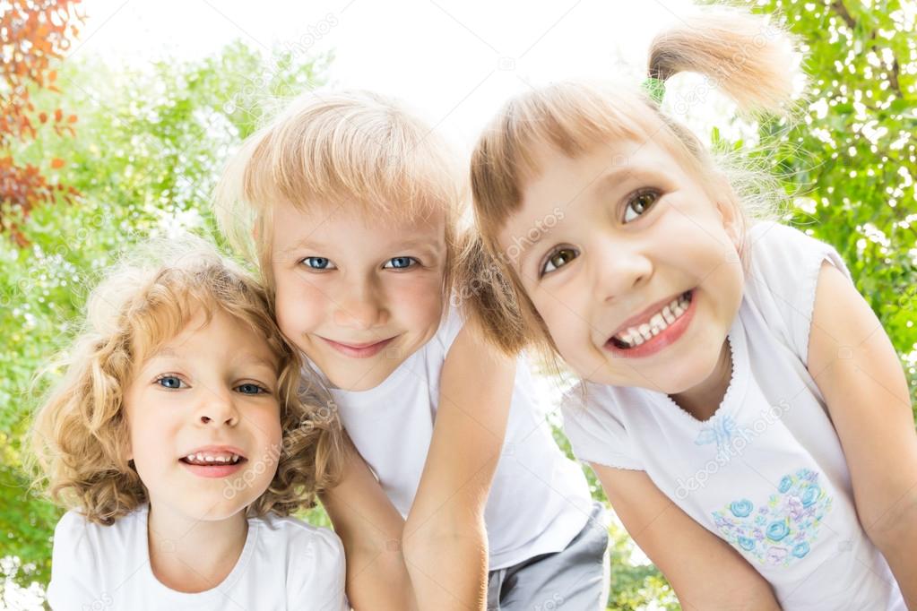 Children having fun outdoors