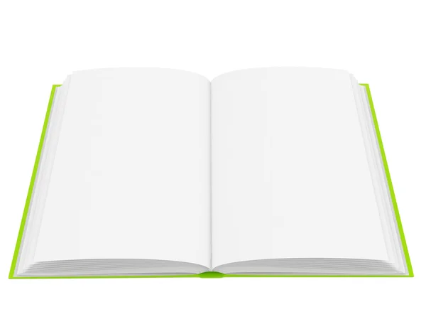 Öppna bok med tomma sidor — Stockfoto