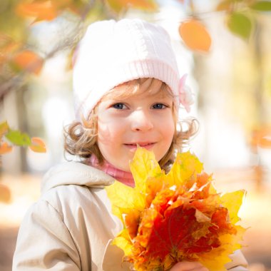 Çocuk sonbahar Park