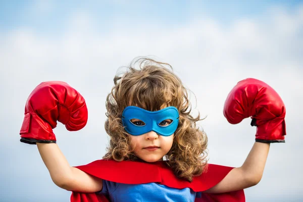 Superhero kid. Girl power concept — Stock Photo, Image