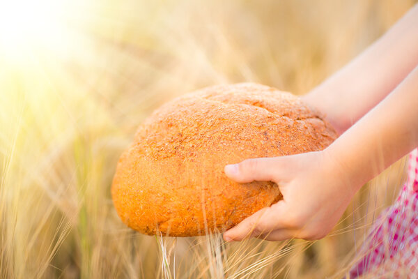 Bread in hands