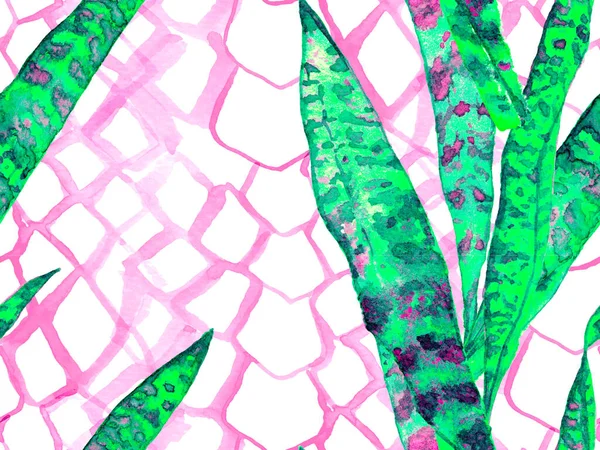 Watercolor Roses Peony Leaves Seamless Pattern Ботанічна Ілюстрація Флоріан Тіл — стокове фото