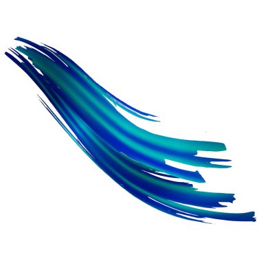 Vektör Fırça Vuruşu. Soyut Sıvı Sıçraması. Gradyan boya fırçası. Suluboya desenli arka plan. Beyaz Platform 'da ıssız bir sıçrama. Satış Banner Fırça darbesi. Mavi ve İndigo