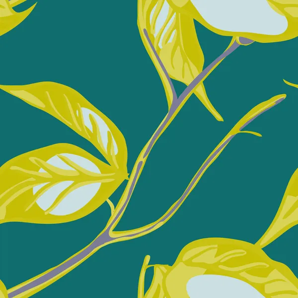Lemon Seamless Pattern Semplice Marker Lime Illustrazione Botanica Sfondo Moderno — Vettoriale Stock