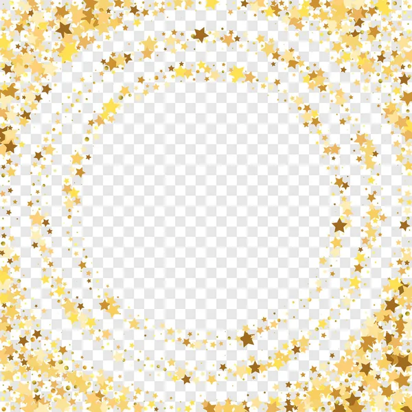 Star Sequin Confetti Sur Fond Transparent Cadre Fête Noël Modèle — Image vectorielle