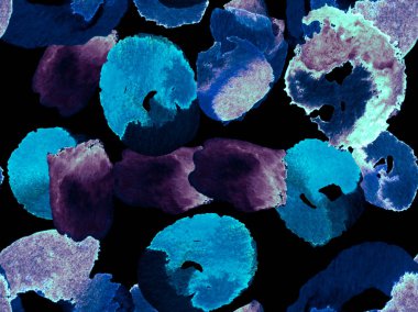 Biyo Jasmin Kusursuz Şablon. Klasik Mavi ve İndigo Sulu Turuncu Çiçek ve Yapraklar. Canlı Sakura ve Jasmine Print. Çiçek Ayurveda deseni. Yaz Vintage Arkaplanı.