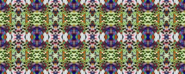 Sembol geometrik mayo deseni. Boyalı fırça Aztek arka planı. Suluboya Etnik Tasarım. Mavi, Kırmızı, Yeşil Pastel Eğlenceli Dikdörtgen İkat İlişkisi. Etnik Kusursuz Düzen. Kilim Halı Rastgele Dokusu. 