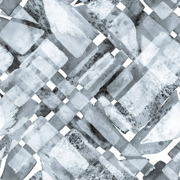 Bauhaus Naadloos Patroon Organische Achtergrond Leuke Geometrie Monochroom Grijswaarden Vrije — Stockfoto