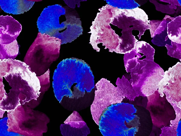 Summer Vintage Background. Proton Purple Bio Jasmin Seamless Pattern. Floral Ayurveda Pattern. Vibrant Sakura and Jasmine Print. Watercolor Citrus Orange Blooming Flowers and Leaves.