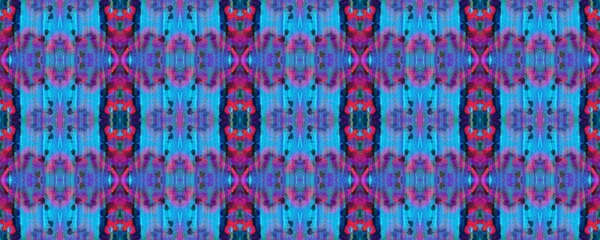 Blue Red Black Pastel Fun Rectangle Ikat Rapport Ethnic Seamless — Stock Photo, Image