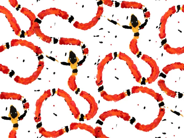 Elapidae Closeup Background 드래곤 흉내내기 아프리카 사파리 일러스트레이션 Crimson Red — 스톡 사진