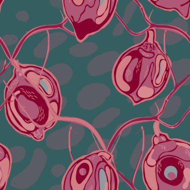 Limonsuz desen. Basit İşaretli Kireç. Botanik Çizimi. Psikedelik Citron Motifi. Vector Summer Citrus Yazdırma. Modern El Çizimi Arkaplanı. Yeşil Kül ve Pembe