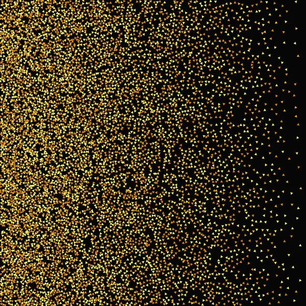 Confetti Oro Red Particelle Isolate Polvere Oro Confine Con Stagnola — Vettoriale Stock