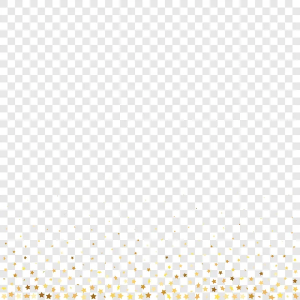 Star Sequin Confetti Průhledném Pozadí Vektorový Zlatý Třpyt Padající Částice — Stockový vektor