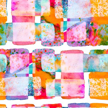 Bauhaus Kusursuz Düzen. Tidewater Green, Kırmızı ve Mavi Eğlence Geometrisi. Freehand Suluboya Hatları. 70 'lerin Renkli Kübizm İllüstrasyonu. Organik arka plan. Suluboya Moda Sanatı. Afrika Jeo Fırça Vuruşu.