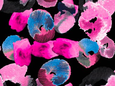 Çiçek Ayurveda deseni. Yaz Vintage Arkaplanı. Kızıl Bio Yasemin 'in Kusursuz Şablonu. Suluboya Turuncu Çiçek ve Yapraklar. Canlı Sakura ve Jasmine Yazdırma.