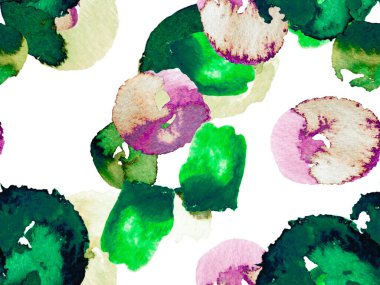 Yaz Vintage Arkaplanı. Suluboya Turuncu Çiçek ve Yapraklar. Biyo Jasmin Kusursuz Şablon. Çiçek Ayurveda deseni. Canlı Sakura ve Jasmine Print. Yeşil ve Su Mentonu