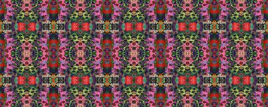 Mavi, Kırmızı, Yeşil Pastel Eğlenceli Dikdörtgen İkat İlişkisi. Etnik Kusursuz Düzen. Suluboya Etnik Tasarım. Kilim Rastgele Halı dokusu. Boyalı fırça Aztek arka planı. Sembol Geometrik Mayo Şablonu. 