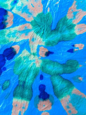 Hippi Batic. Canlı Haight San Francisco Swatch. Özgürlük Girdabı 'nı bağladı. Boho Boyalı Kıyafetler. Reggae Suluboya Efekti. Boya sarmalı arka plan. Mavi ve İndigo Psikedelik Girdap Tekstili.