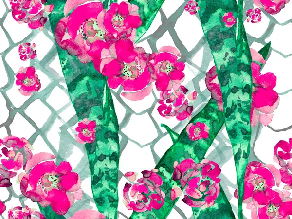 Suluboya Güller, Şakayık ve Yapraksız Kalıp. Egzotik Mayo Tasarımı. Teal Green ve Kırmızı Botanik Çiçek İllüstrasyonu. Klasik Peonie Eco Rapport. Yaz Çiçeği Arkaplanı.