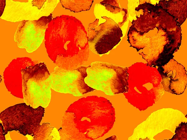 Bio Jasmin Seamless Pattern Watercolor Citrus Orange Blooming Flowers Leaves — Stock Photo, Image